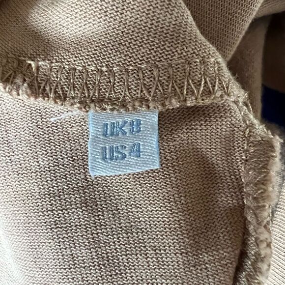 Boden Tan/Navy Striped Breton Knit Dress - Picture 7 of 8